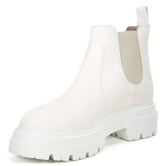 FREE PEOPLE Lola Leather Chunky Lug Sole Chelsea Boots 6M